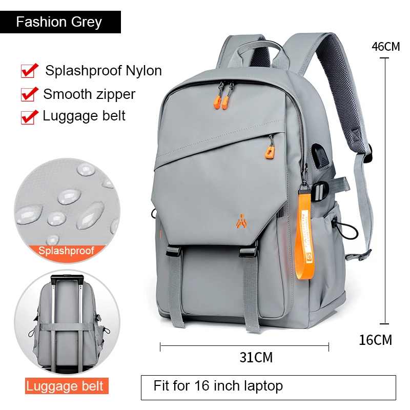 Casual 15.6 17 inch Laptop Backpack For Men Splasroof Ox USB Charge Male Mochila - $141.95