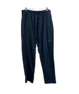 Nike Blue Dry Fit Drawstring Zipper Track Pants Mens Large - £20.02 GBP