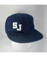 Caplaza SJ San Jose Denim Hat L Cotton Cap Fitted South Bay Area 408 Sil... - $12.57