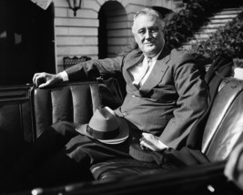 President Franklin D. Roosevelt sits in car at White House 1936 FDR Phot... - $8.81+