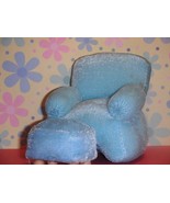 Blue Comfy Chair w/ Ottoman Furniture Lot fits Fisher Price Loving Famil... - £4.64 GBP