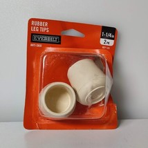 Everbilt 2 Pack 1-1/4 in. Furniture Rubber Leg Cups Cover Anti Skid Off-White - £6.72 GBP