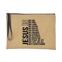 My God Print Clutch Bag Christian Girl Handbags Female Beach Tote Bag Travel Mak - £8.61 GBP
