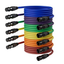 Auxlink Xlr Cables, Xlr Cable 25Ft 6 Pack Male To Female, 6 Color Pack. - $86.93