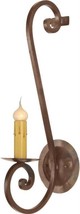 Candle Sconce Italian Medium Hand-Wrought Iron Scroll Dark Bronze 1-Light - £286.91 GBP
