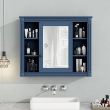 Bathroom Medicine Cabinet With Mirror Door, Wall Mounted Bathroom Storage - £216.34 GBP