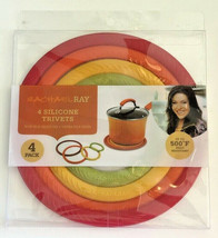 Rachel Ray Trivets Set of 4 Non-Slip Silicone Multicolor 500 Degree Resistant - £15.73 GBP