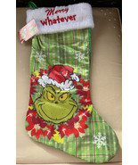 The Grinch Max Blue Christmas Stocking w/White Faux Fur Cuff MERRY WHATE... - $22.99