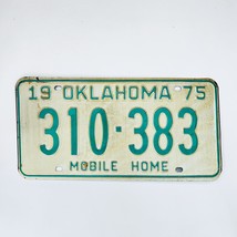 1975 United States Oklahoma Base Mobile Home License Plate 310-383 - $18.80