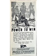1943 CONTINENTAL MOTORS CORP-ARMY NAVY-Power to Win-Vintage Print Ad-WWII - $14.85 CAD