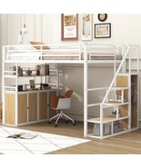 Metal Loft Bed w/ Storage &amp; Wardrobe - $11,988.29 MXN