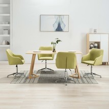 vidaXL Green Swivel Dining Chair Set of 4 with Standard Cushion - €445,65 EUR