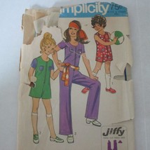 Vintage Simplicity Sewing Pattern, Girls size 4, jumpsuit - $5.27