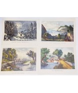 Currier &amp; Ives Reproduction Litho Set 19th Century Americana Country 9x1... - £31.10 GBP