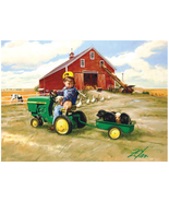 John Deere &quot;Tractor Ride&quot; Farm 1,000 pc Puzzle 26 x 19 NEW | Masterpiece... - £14.67 GBP