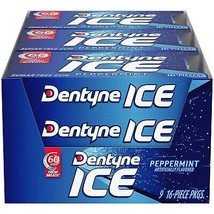 Dentyne Ice Peppermint Sugar Free Gum 9 Packs of 16 Pieces 144 Total Pieces - $13.23