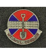 Vintage US Military DUI Unit Insignia Pin We Will Conquer 902nd Engineer... - £7.59 GBP