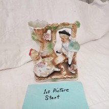 Victorian German Porcelain Children on Teeter Totter Figurine Vase - $49.50