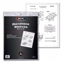 1 pack of 100 BCW 8 ½" x 11" Document Sleeves - $21.24