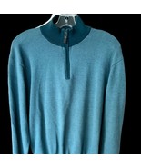 JOS.A.BANK MENS COLLARED CLASSIC LONG SLEEVE TURQOUISE PULLOVER SWEATER ... - £15.86 GBP