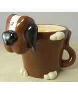 Puppy Dog Ceramic Plant Pot from FIB Burton &amp; Burton Brown &amp; White 6 inc... - £12.86 GBP