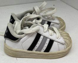 Adidas AdiFit Leather Shoes Babies Size 4K Multicolor G21891 - £12.75 GBP