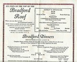 Bradford Roof Menu Bradford Hotel Tremont Street Boston Massachusetts 1953 - $44.51