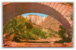 West Temple Zion National Park Utah UT UNP Chrome Postcard Z4 - £1.55 GBP