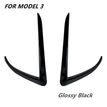 2pcs Car Front Blade Trim Light Eyebrow Wind  Bumper Cover Sticker For  Model 3  - £38.32 GBP