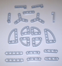 19 Used Lego Medium Stone Technic Plates 32249 - 32250 - 32017 - £7.86 GBP
