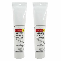 Camlin 423 Acrylic Finish Colour Tubes, White 120ml - £27.25 GBP
