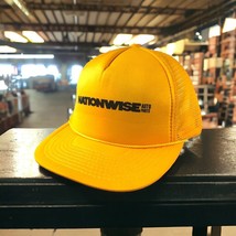 Vintage Nationwise Auto Parts Yellow SnapBack Rope Trucker Hat Mesh Gran... - £6.79 GBP