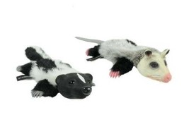 Realistic Animal Dog Toy Stuffing Free with Squeaker Possum or Skunk Dogs Toys - £14.12 GBP
