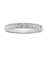 Precious Stars 14k White Gold 5/8ct Princess Diamonette CZ Channel Weddi... - $244.80+