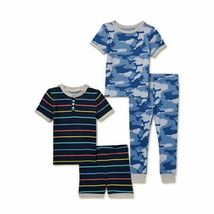 Wonder Nation Baby and Toddler Boys Hacci Knit Pajama Set  4-Piece  Sizes 12M-5T - £4.18 GBP