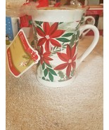 Pointsetta Mug Christmas almost 5 inches Rare Vintage looking upc 639277... - £13.16 GBP