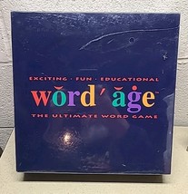 Wordage Board Game Educational Game 1994 The Ultimate Word Game Word Age... - $18.89