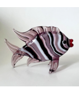 New Colors! Murano Glass, Handcrafted Unique Lovely Fish Figurine, Size 2 - $54.33 CAD