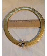 Mma Gleitend Biene Anhänger Halskette Russische Sammlung Gold Ton Schlan... - €57,84 EUR