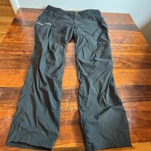 REI Co-op Hiking Pants Mens 40x32 Dark Gray Cargo Outdoor Trail Zip Pocket - $31.88