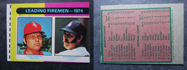 1975 Topps Mini #313 Marshall Leading Firemen Miscut Error Oddball Baseball Card - $4.99