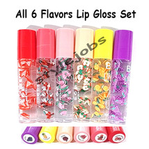 Fruity Flavor Roll On Lip Gloss Lip Shiner Moisturizer 6 PCS Set - £6.28 GBP