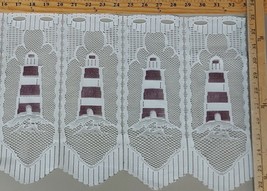 Lace Valance Lighthouses Nautical Ocean Beach Curtain Lace by the Yard M409.32 - $6.99