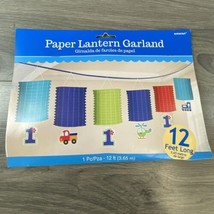 Paper Lantern Garland One Birthday Hanging Decorations Party Supplies Ve... - £6.80 GBP
