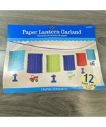 Paper Lantern Garland One Birthday Hanging Decorations Party Supplies Ve... - £6.90 GBP