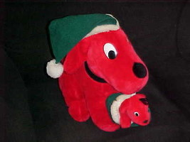 11&quot; X-Mas Clifford The Big Red Dog With Puppy In Mouth By Dakin 1992 - £39.46 GBP