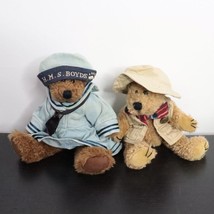 Vintage Boyds Bears Mercedes &amp; Thayer 8-9&quot; Nautical Fishing Beanie Plush Bears - £7.92 GBP