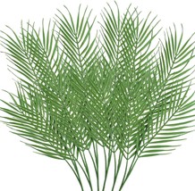 18 Branches 27 Inch Artificial Palm Leaves 6 Pcs Large Faux Plants Fake Plants - £21.22 GBP