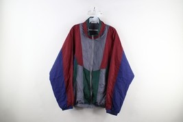 Vintage 90s Streetwear Mens XL Distressed Color Block Lined Windbreaker ... - $923.82 MXN