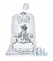 1000 8 lbs Clear Plastic Ice Bags Store Machine Commercial Printed 10x20 - £85.79 GBP